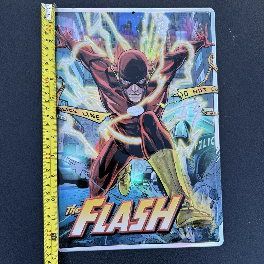 The Flash Wall Decor Tin Sign, Iridescent, Holographic, DC‎ Comics Poster